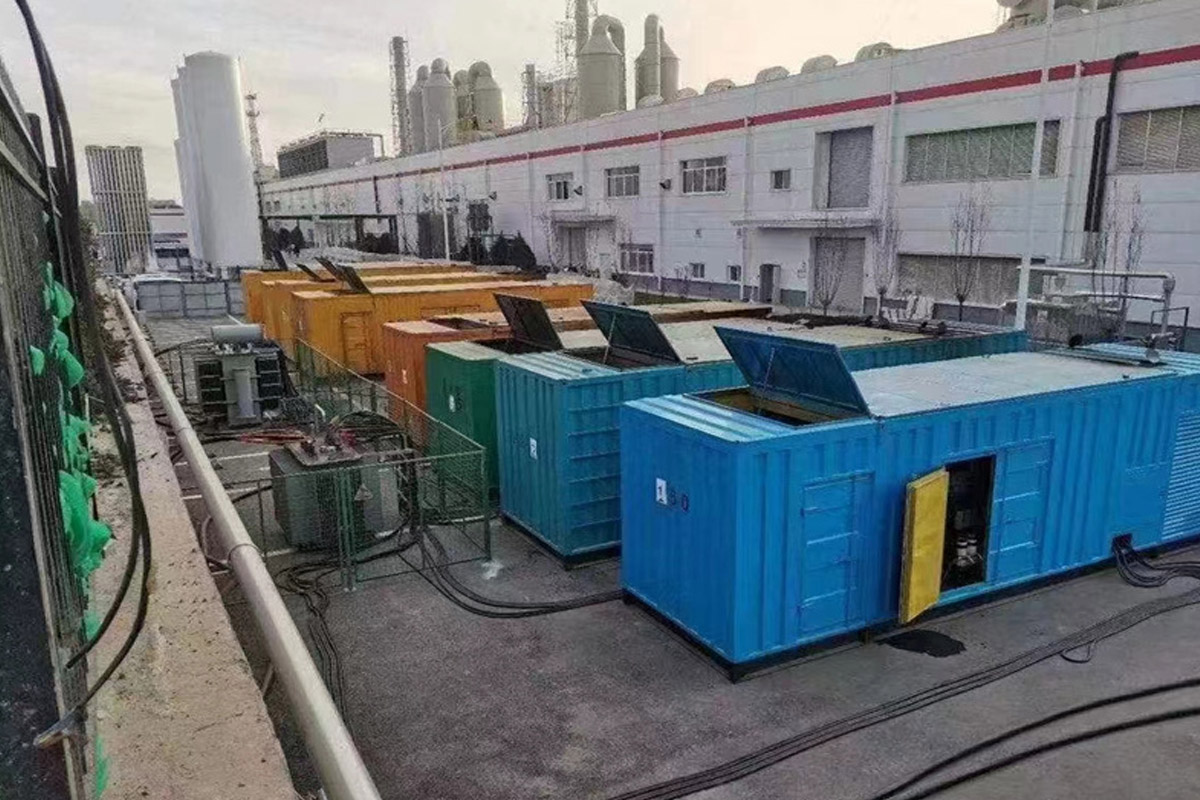 咸宁发电机租赁施工现场